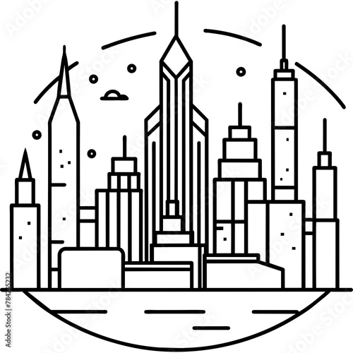 Future city vector illustration.

