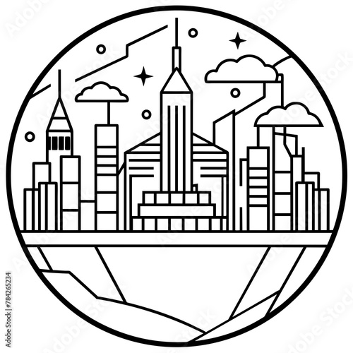  Future city vector illustration.

