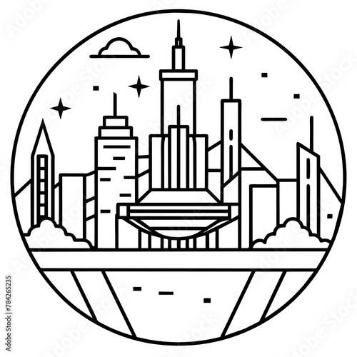  Future city vector illustration.

