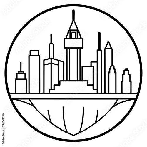 Future city vector illustration.
