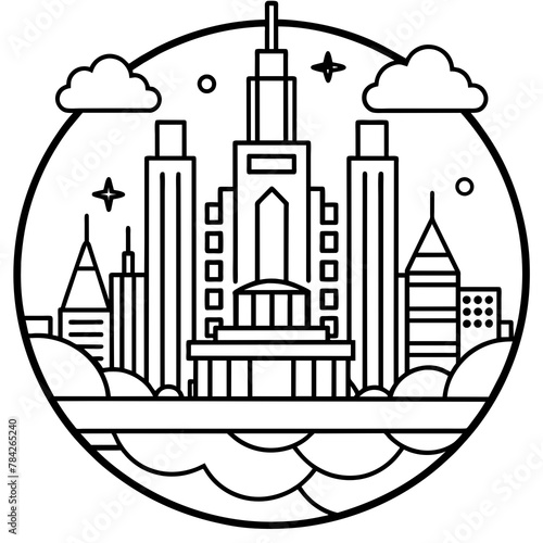  Future city vector illustration.

