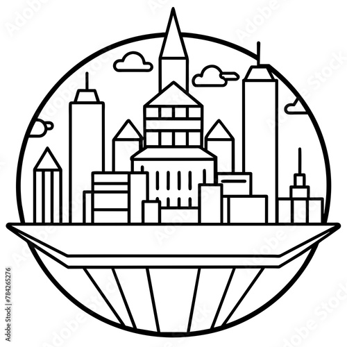 Future city vector illustration.