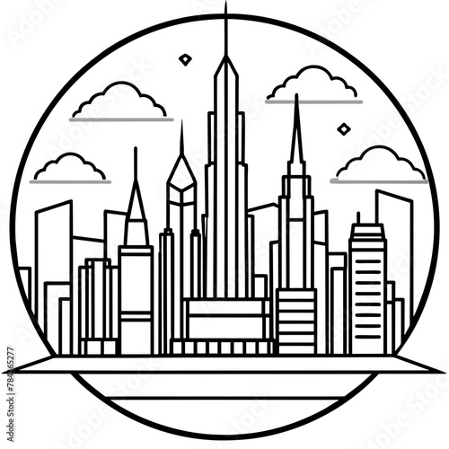 Future city vector illustration.