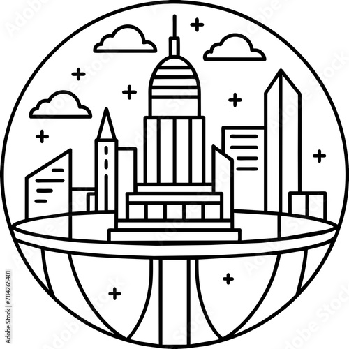 Future city vector illustration.