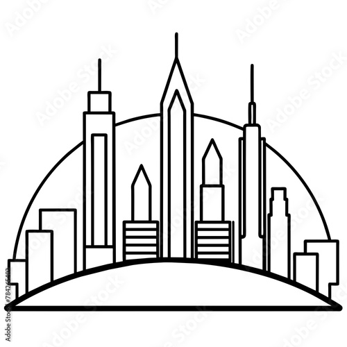 Future city vector illustration.
