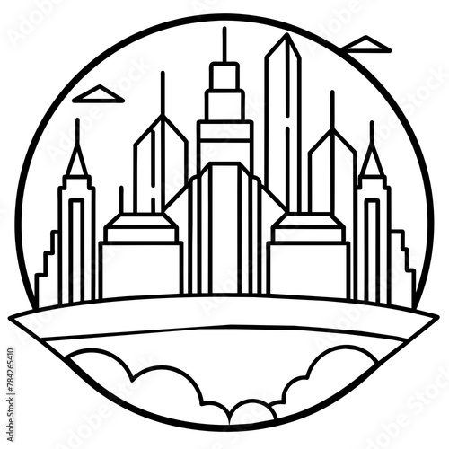Future city vector illustration.