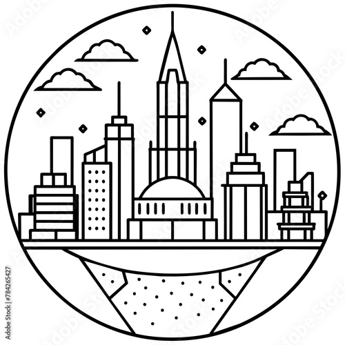 Future city vector illustration.