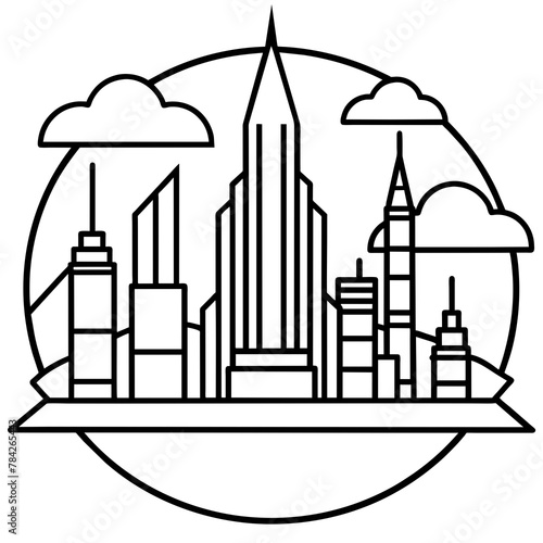 Future city vector illustration.