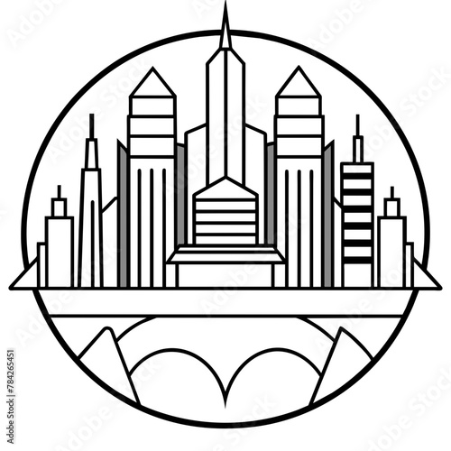 Future city vector illustration.