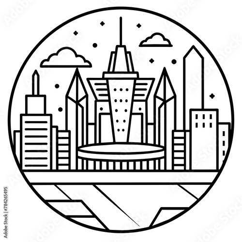 Future city vector illustration.