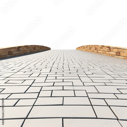illustration of Paving and Driveway, Isolated on transparent PNG background, Generative ai photo