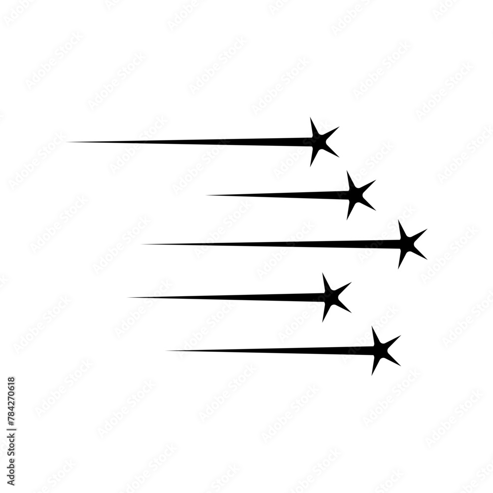 Line with star illustration Line with star illustration