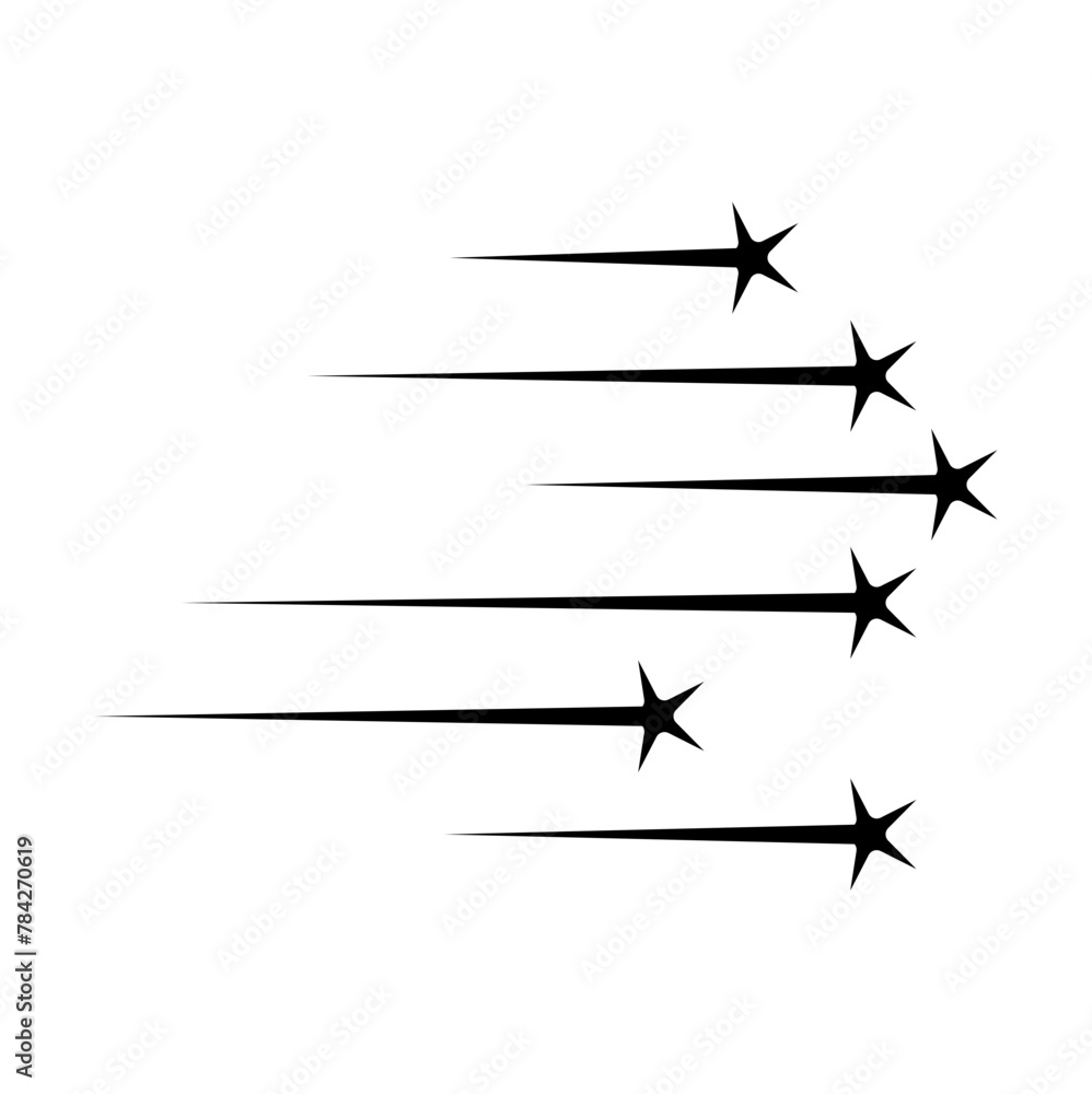Line with star illustration Line with star illustration