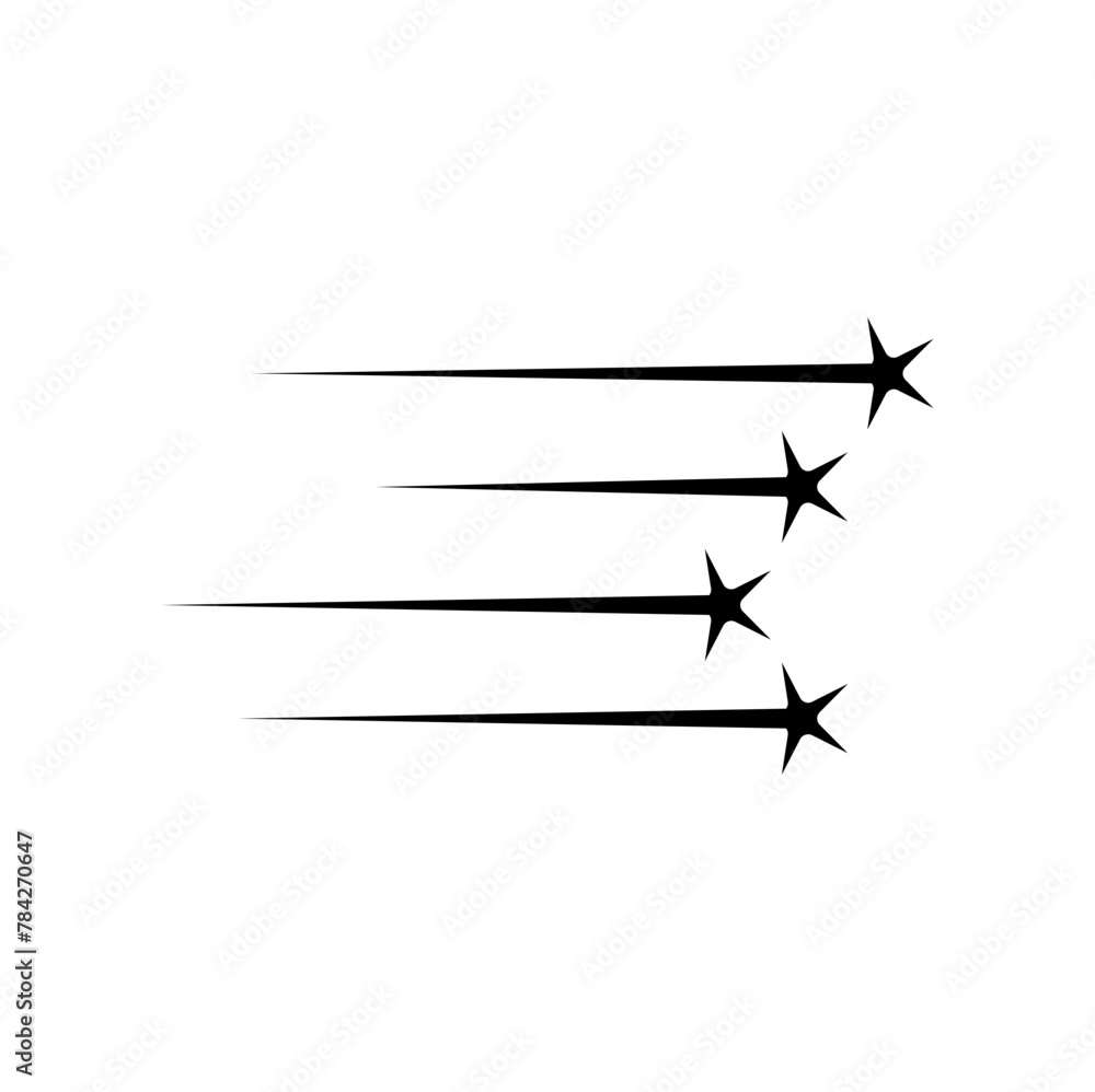 Line with star illustration Line with star illustration