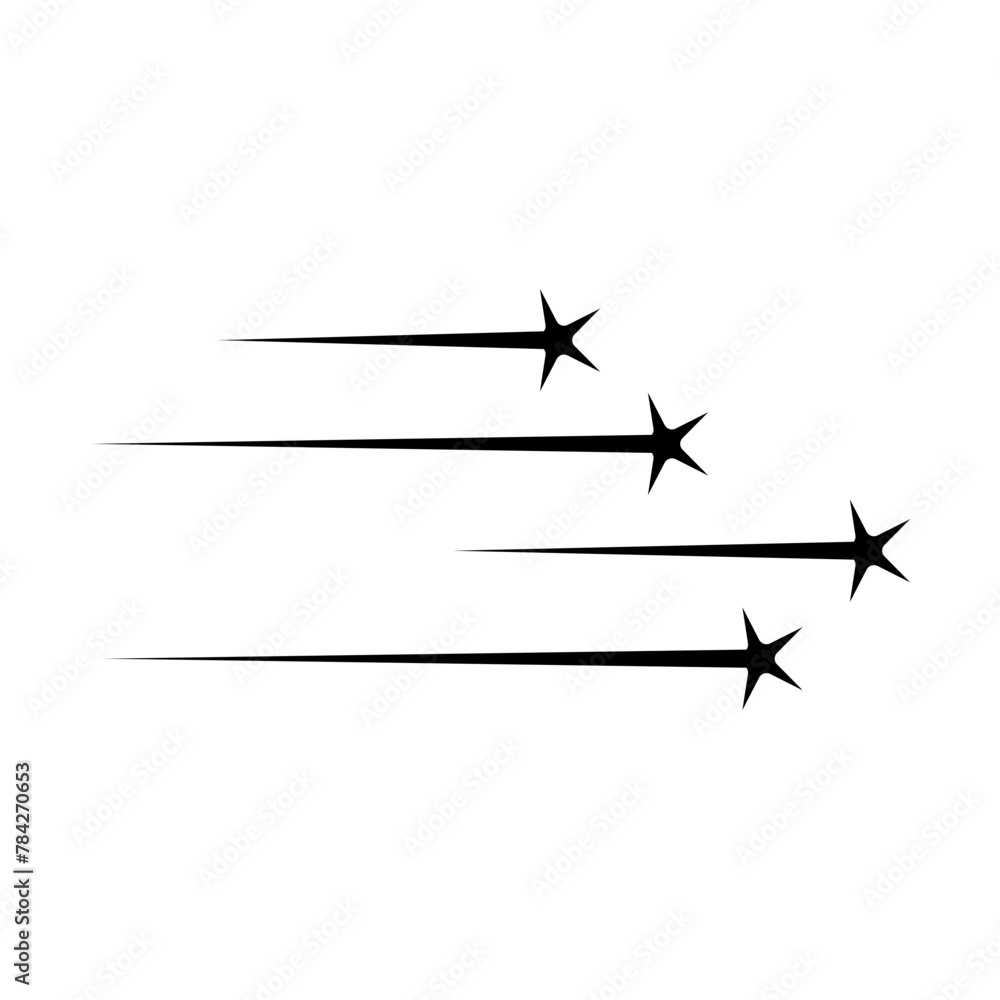 Line with star illustration Line with star illustration