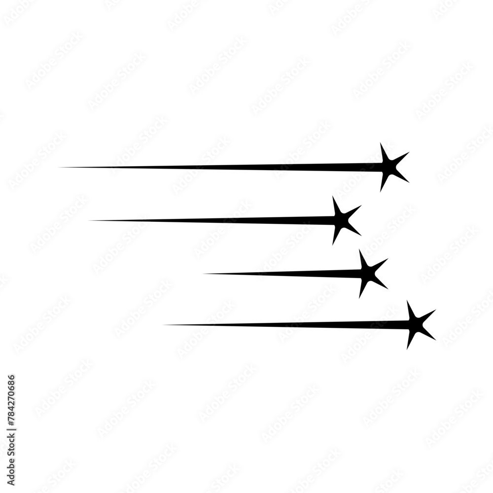 Line with star illustration Line with star illustration