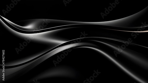 Captivating Monochromatic Luxury Fabric Background with Fluid Waves and Captivating Shadows