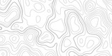 Outdoor pattern of topographic line map. Vector line pattern.  Geographic terrain grid, relief height elevation. Ground path pattern. Vector art
