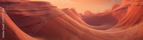 Dramatic Erosion-Sculpted Landscape Basking in Vivid Sunset Hues,Sci-Fi Inspired Otherworldly Scenery