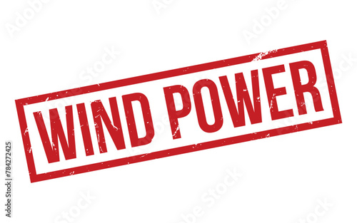 Red Wind Power Rubber Stamp Seal Vector