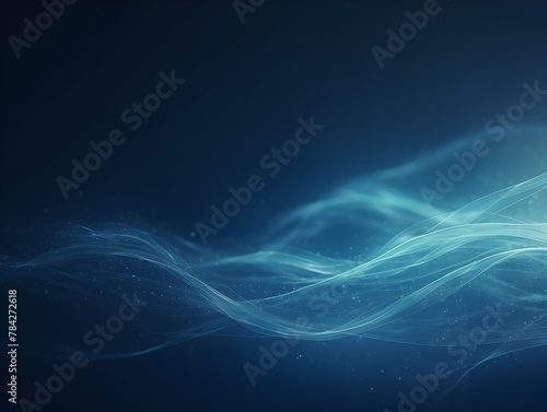 Ethereal Blue Waves of Virtual Connectivity and Data Exchange in a Futuristic Digital Landscape