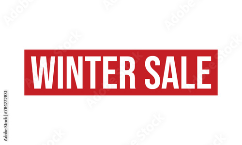 Winter Sale Rubber Stamp Seal Vector