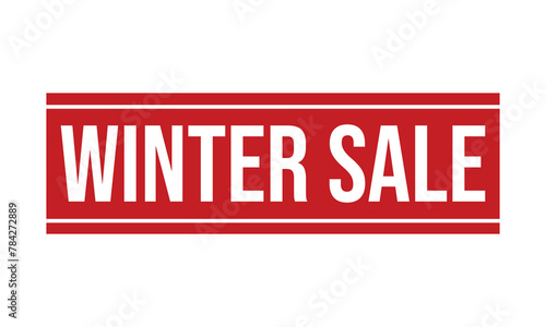 Winter Sale Rubber Stamp Seal Vector