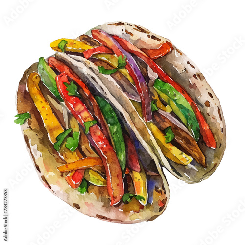 fajitas vector illustration in watercolour style