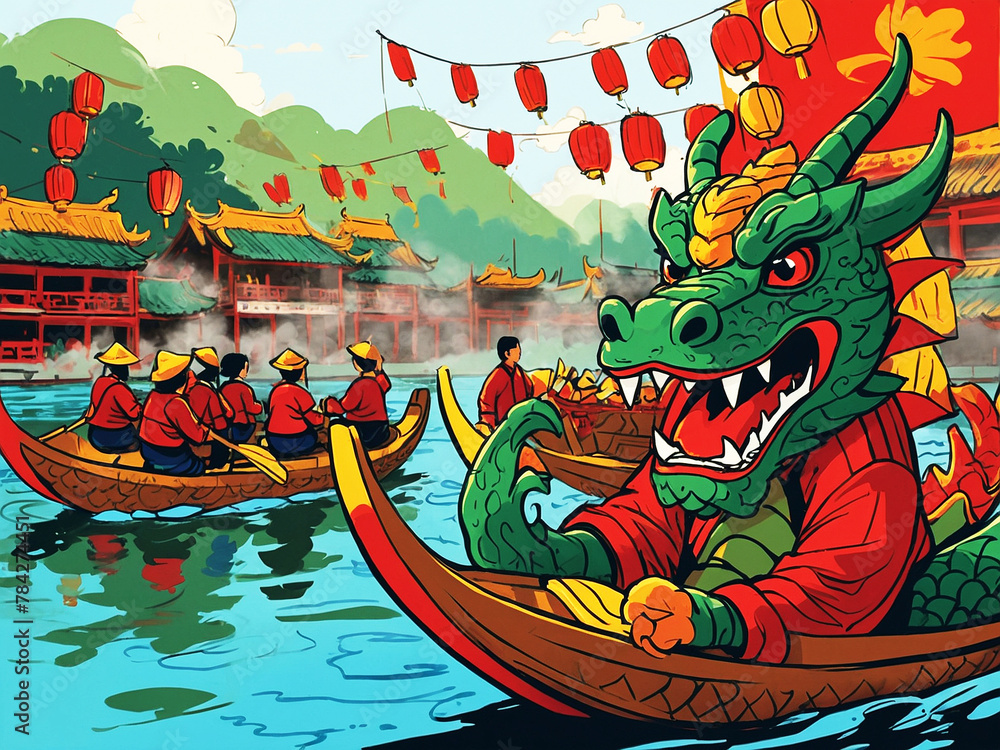 Celebrating Culture at the Dragon Boat Festival GENERATE AI