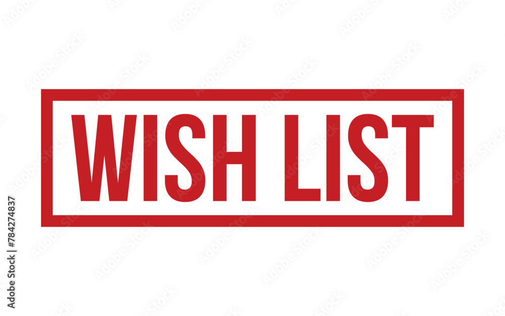 Red Wish List Rubber Stamp Seal Vector Red Wish List Rubber Stamp Seal Vector