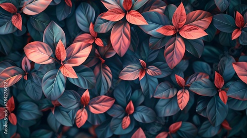 Abstract leaves wallpaper, a display of bright and natural colors. Plant texture in the background, a depiction of leaf art.