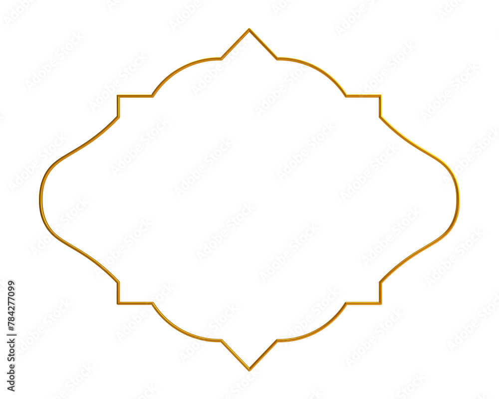 Decorative Islamic Frame, golden frame, decorative frame