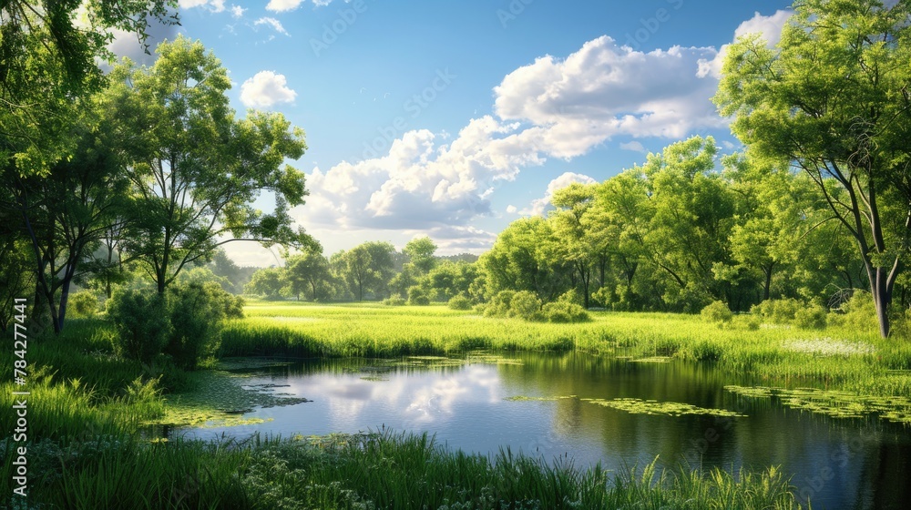 Canon camera shooting,Draw spring scenery, such as green grassy fields, tree-lined forests, lakes or streams, and sunny skies. --ar 16:9 Job ID: f5d3f793-a292-4f3e-a250-4118f1c0e56d Canon camera shooting,Draw spring scenery, such as green grassy fields, tree-lined forests, lakes or streams, and sunny skies. --ar 16:9 Job ID: f5d3f793-a292-4f3e-a250-4118f1c0e56d