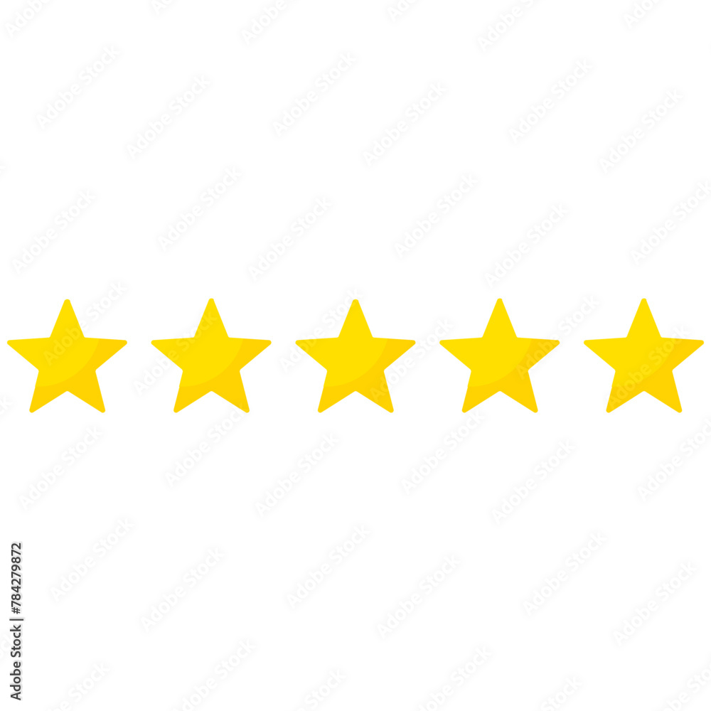 5 stars rating icon, simple graphic classify premium quality review flat design interface illustration elements for app ui ux web banner button vector isolated on white background 5 stars rating icon, simple graphic classify premium quality review flat design interface illustration elements for app ui ux web banner button vector isolated on white background