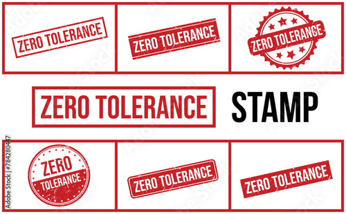 Zero Tolerance Rubber Stamp Set Vector