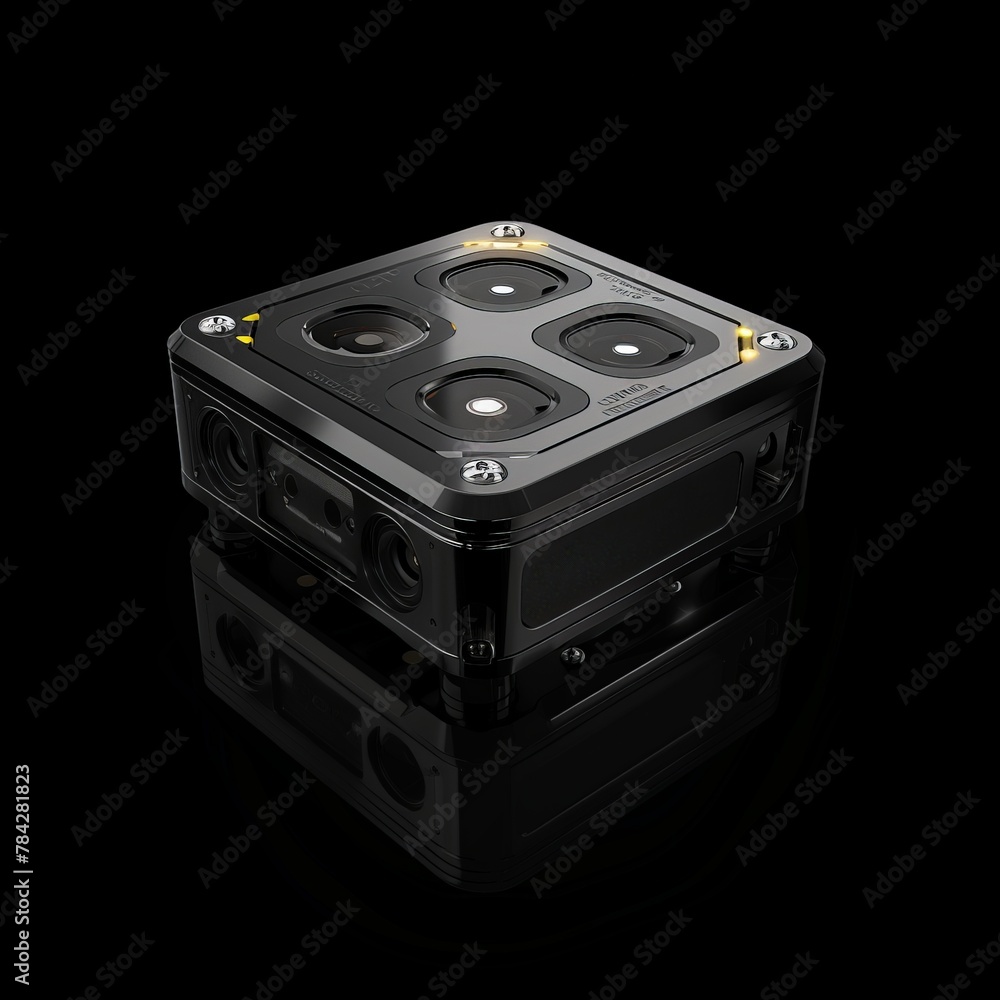 Obraz premium Compact Electronic Devices Featuring Laser Scanning Technology