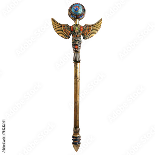 Was Scepter Egypt Art object isolated on transparent png.