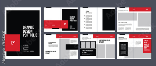 graphic design portfolio design template, designer product proposal portfolio layout  photo