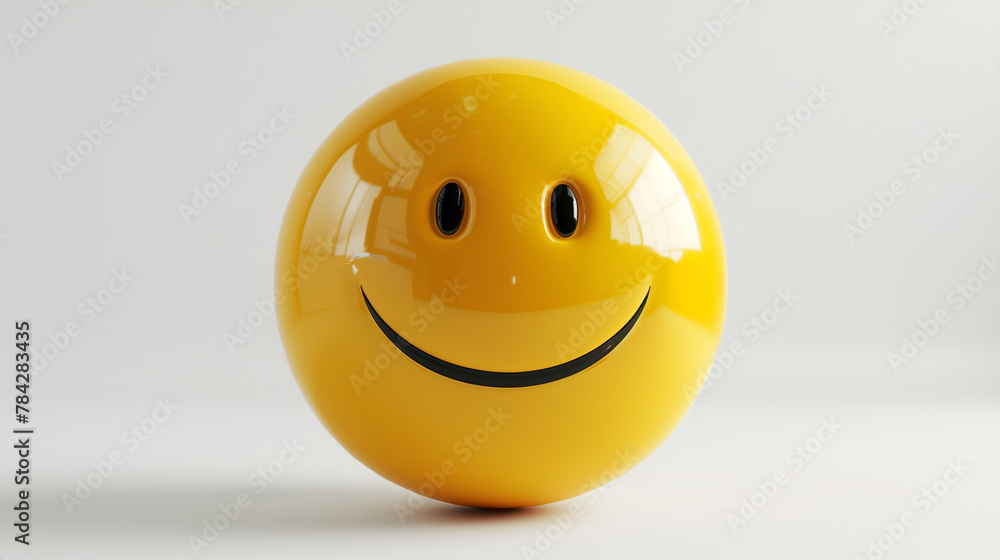 Fototapeta premium 3d smile emoji isolated on white 