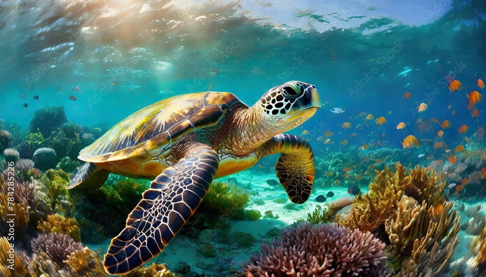 Fototapeta premium green sea turtle
