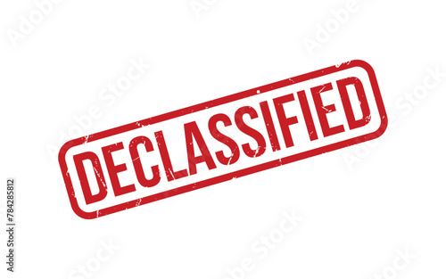 Red Declassified Rubber Stamp Seal Vector