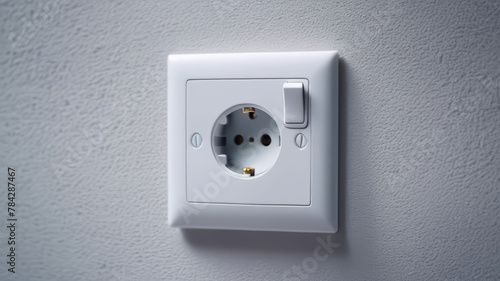Plug into the future: an outlet on the wall. 