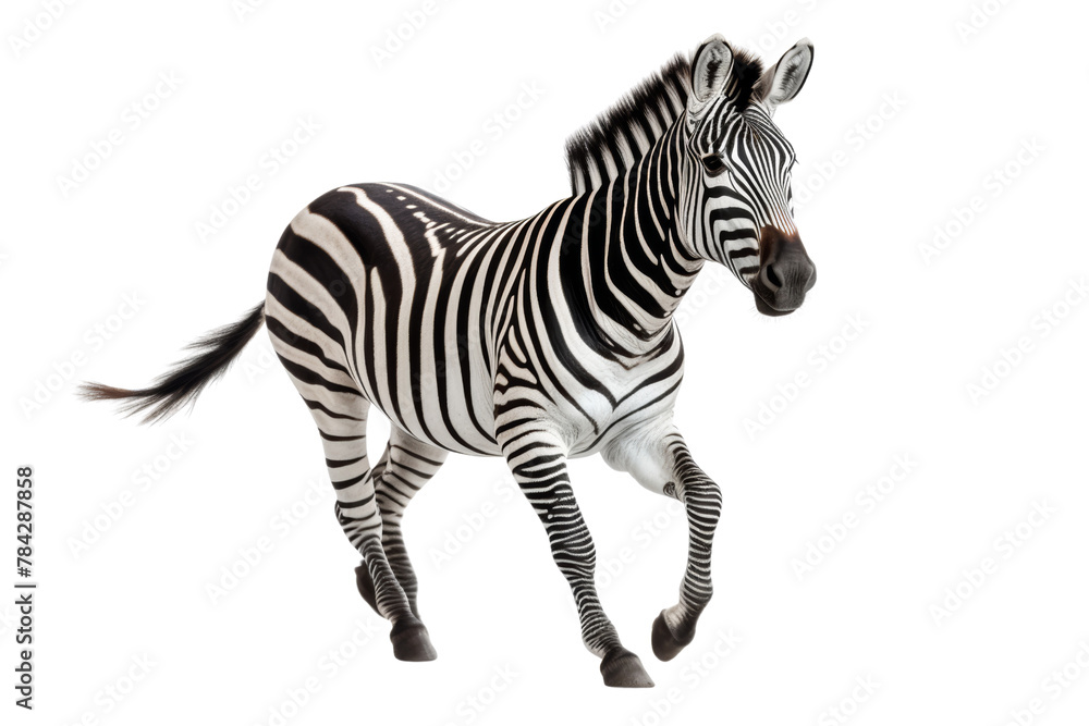 Zebra running, isolated on transparent background. Zebra running, isolated on transparent background.