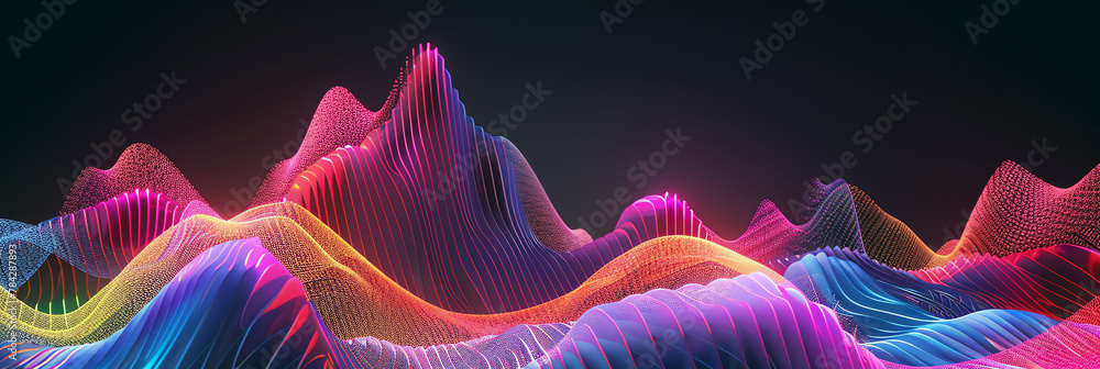 Obraz premium colored vibes, AI generated