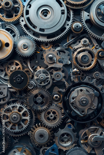 Wallpaper Mural Machine gears texture for background Torontodigital.ca