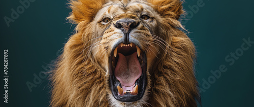 roaring lion, AI generated