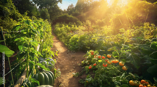Jardin potager et tomates photo