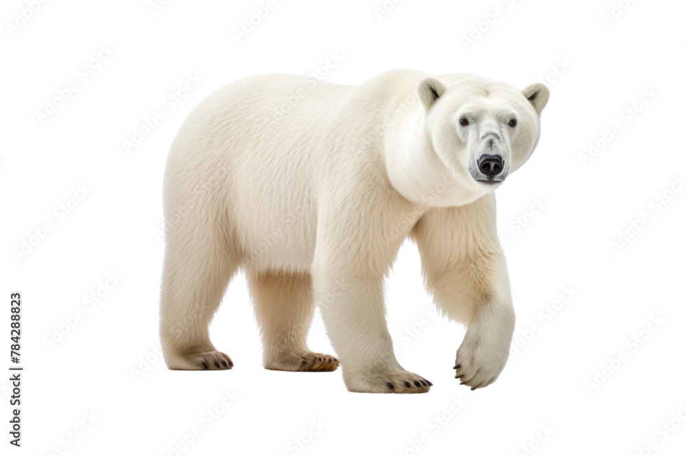 Polar bear cub isolated on white background in the Arctic winter, Isolated on transparent background. Polar bear cub isolated on white background in the Arctic winter, Isolated on transparent background.