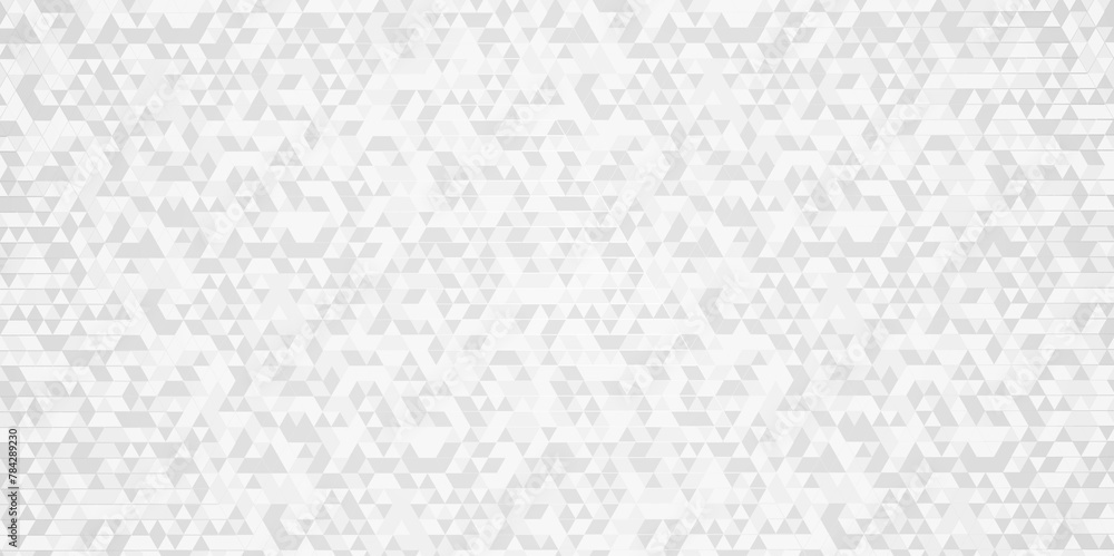 Vector geometric seamless technology gray and white triangle background. Abstract digital grid light pattern white Polygon Mosaic triangle Background, business and corporate background.