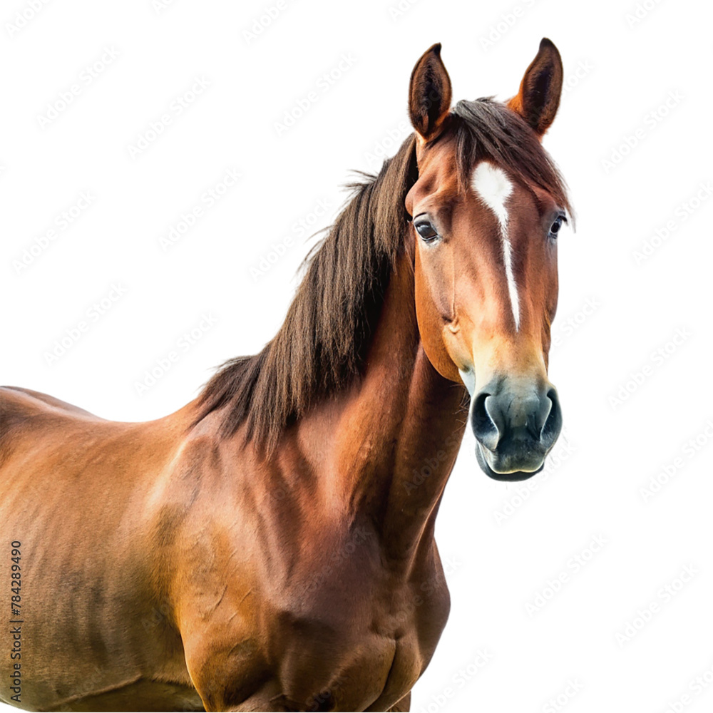 Obraz premium Brown horse isolated on transparent background